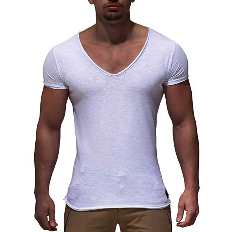 Slim Fit V-neck T-shirt - Slika 4