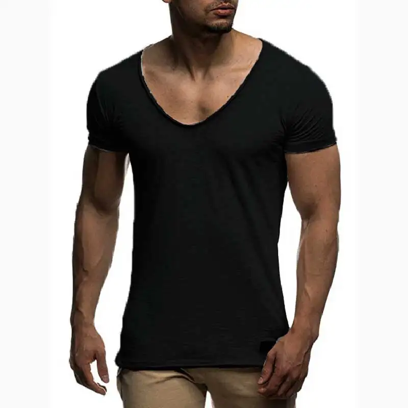 Slim Fit V-neck T-shirt - Slika 5