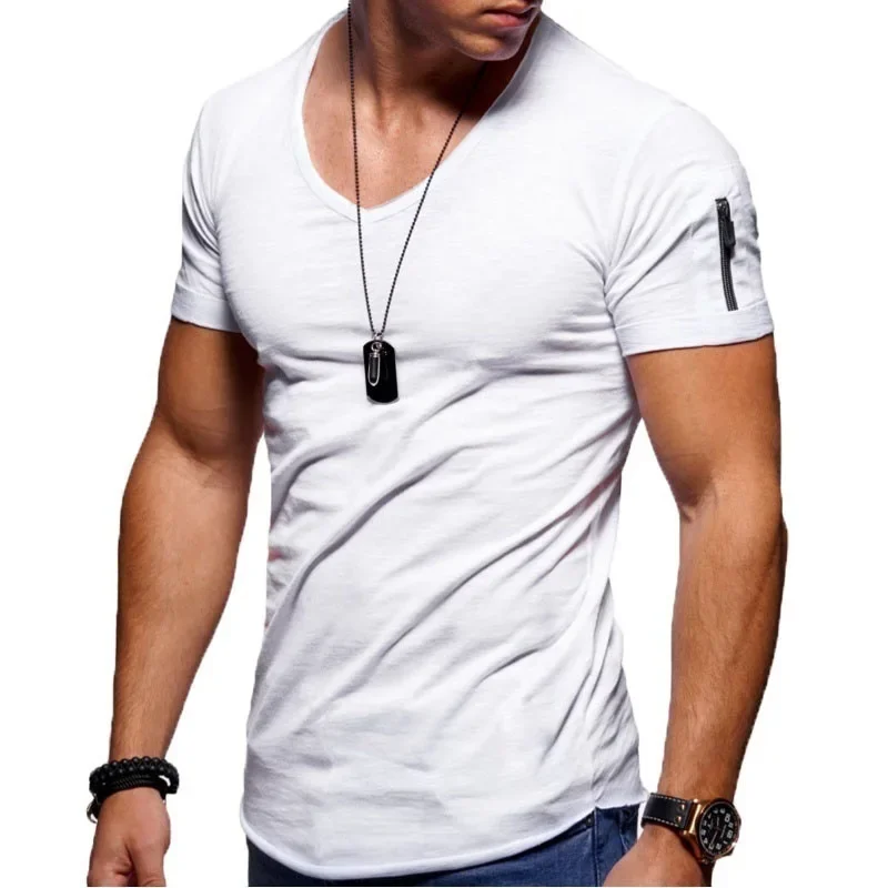 "Novo muško V-Neck majica u velikoj veličini" - Slika 3