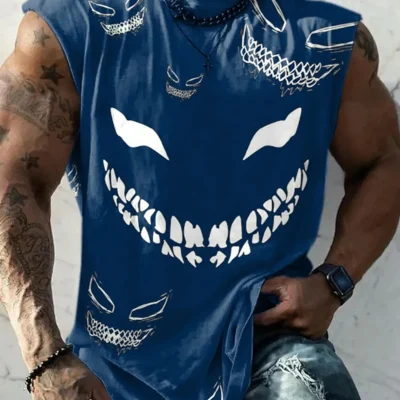 "Muška sportska majica sa širokim okruglim izrezom"