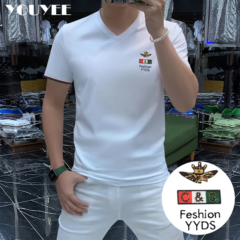 "Vezena majica sa V-izrezom za muškarce" - Slika 5