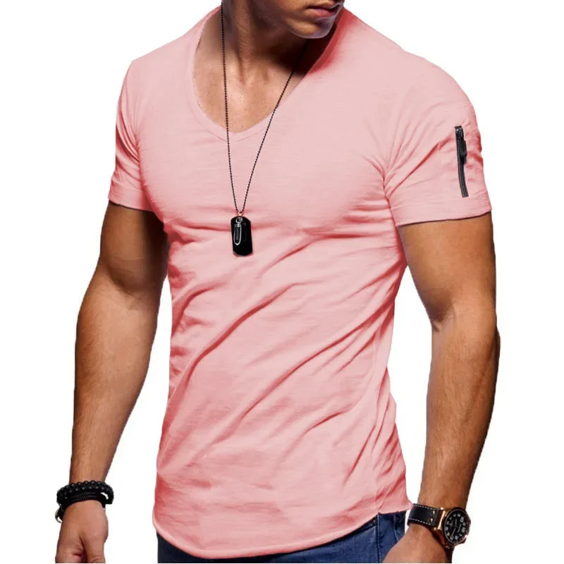 "Novo muško V-Neck majica u velikoj veličini" - Slika 4