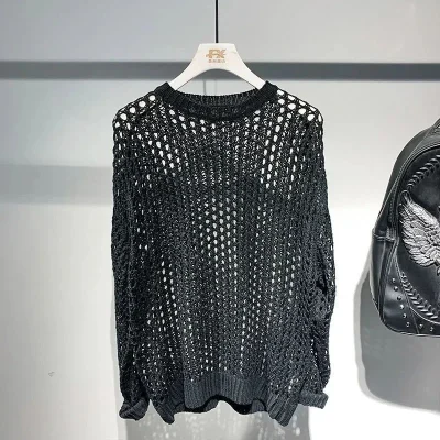 "Korejska modna majica sa izrezanim rukavima"