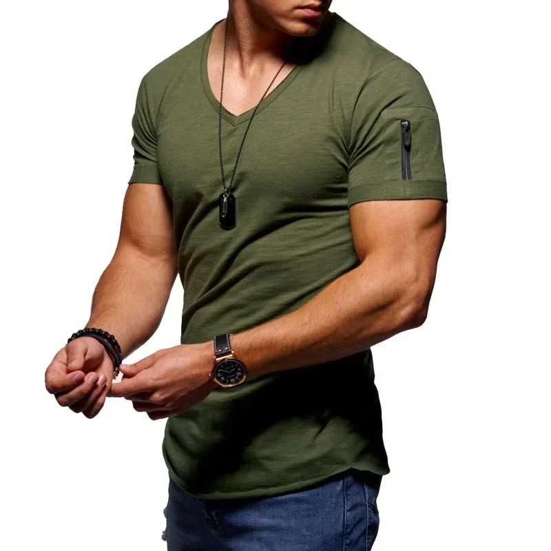 "Novo muško V-Neck majica u velikoj veličini" - Slika 2