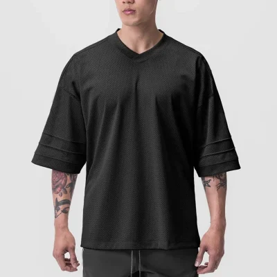 "Oversized V-Neck Fitness T-Shirt"