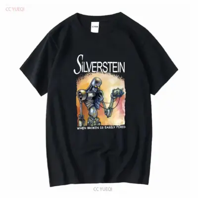 Crna majica Silverstein veličine S M L XL 234 od pamuka za muškarce HN1006 kratki ili dugi rukavi vintage oprana muška udobna