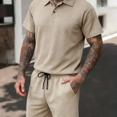 Letnja Set Polo Majica i Šorcevi za Muškarce