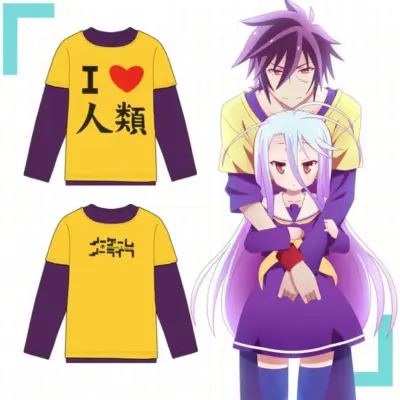 "Sora Cosplay Yellow T-shirt"