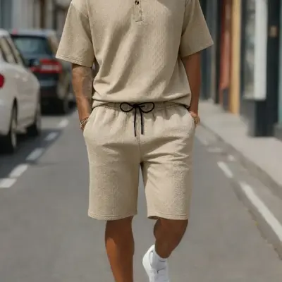 Letnji komplet: Khaki majica i šorc.