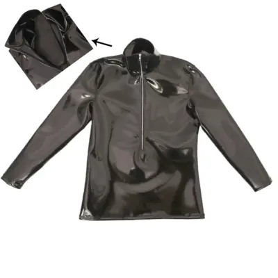 PVC Shiny Men's T-shirts Nightclub Wear