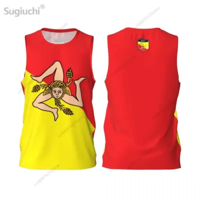 Sicily 3D Flag T-shirt Men's Sports Clothing