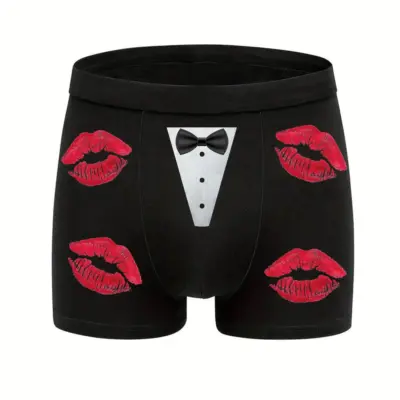 Muške Pantalone Kao Donji Veš U Šarenom Printu Velikih Veličina