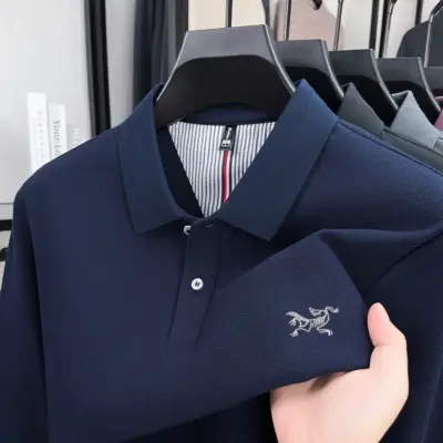 "Luksuzni pamučni polo majica sa dugim rukavima za muškarce"