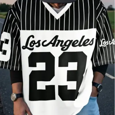 Los Angeles Stripe Graphic T-Shirt