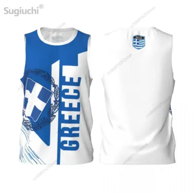 Grčka sportska majica sa imenom i brojem 3D zastave.