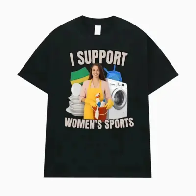 Podrska zenskim sportovima smesni meme graficki print majica