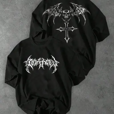 "Letnja muška majica sa 3D krilima i uzorkom - Udobna i mekana ulična moda"