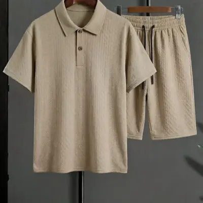 "Novo Letnje Muško Odelo sa Kratkim Rukavima i Džepom za Sport i Opustenu Odevnu Kombinaciju"