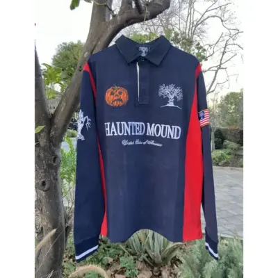 "Retro Haunted America Hip-Hop Polo"
