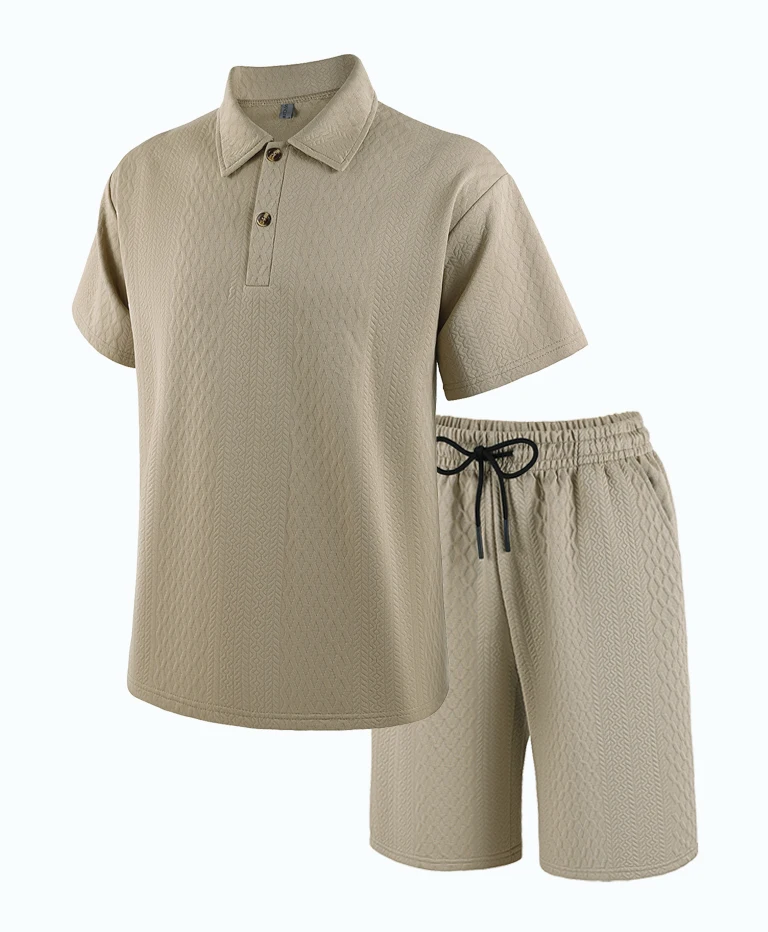 Letnji Muški Odevni Set - Plažni Jacquard - Slika 3