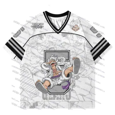 "Anime fudbalski dres Luffy Gear 5"