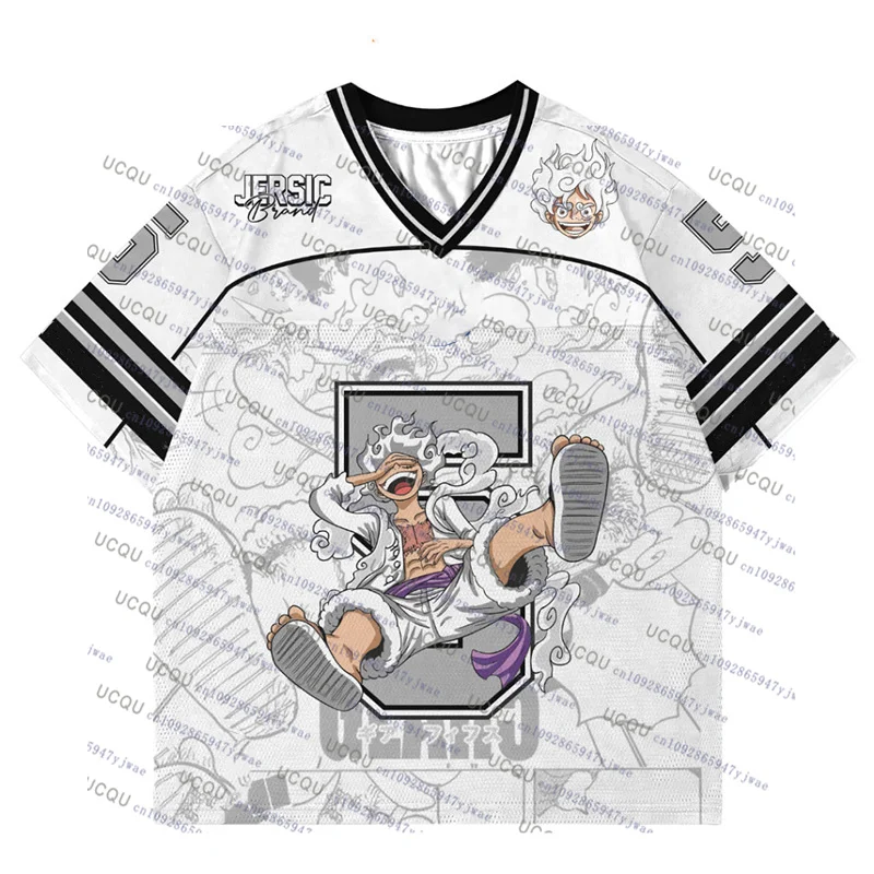 "Anime fudbalski dres Luffy Gear 5"