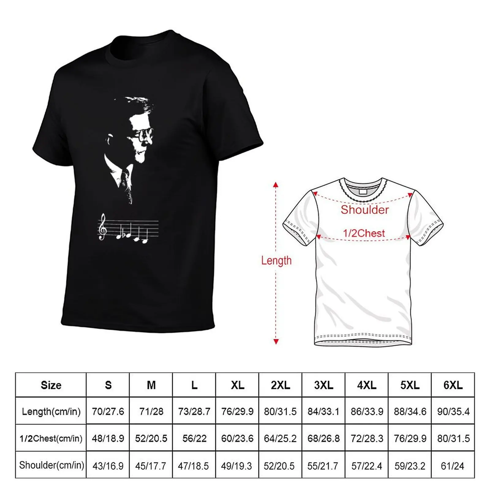 Shostakovich Music Notes T-Shirt - Slika 5