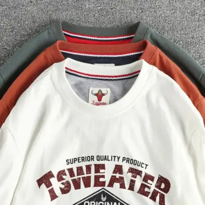 Novi jesenji američki retro trend sa slovnim uzorkom - majica sa dugim rukavima od pamuka za muškarce