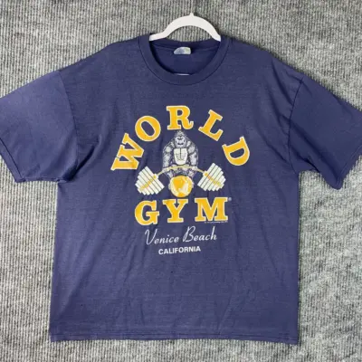 Gym T Shirt California Men's Blue XL
