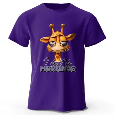 Giraffe Print Cotton T-Shirt