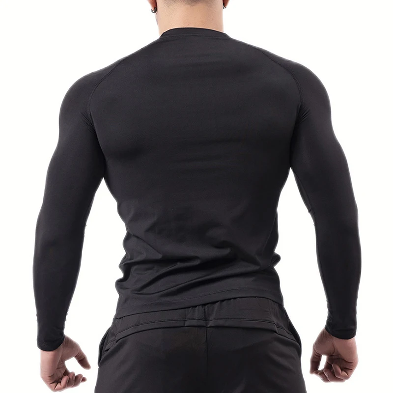 Skulls Compression Workout Shirt Men Spring Tops - Slika 6