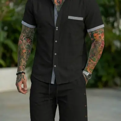 Letnji muški kubanski stil košulja - Novo 2021.