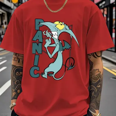 T-Shirt "PANIC T-Shirt za muškarce sa dizajnom iz filma Hercules"