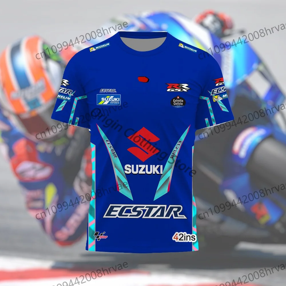 Suzuki GSX Motorcycle Blue T-Shirt - Slika 2