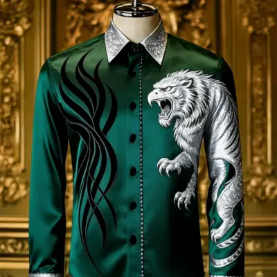 Tiger Print Casual Shirt for Men