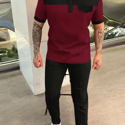 Muška poslovna casual džemper kombinacija proleće/jesen.