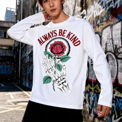 Retro Skull and Rose T-Shirts