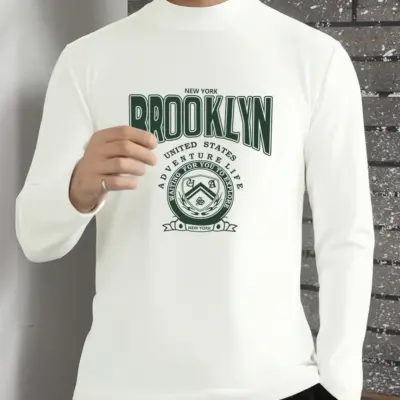 Brooklyn Printed Long Sleeve T-Shirt Men's Top