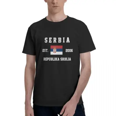 Serbian Flag Cotton T-Shirt Collection