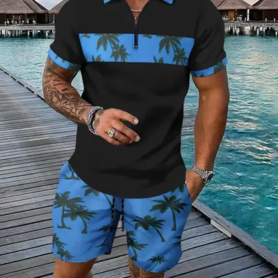 Letnji muški komplet Ananas Kokos Drvo Šorts