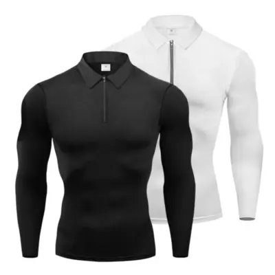 Fitnes majica sa kompresionim rukavima za trening muškaraca