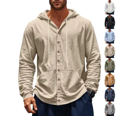 Casual Beach Hooded Shirt