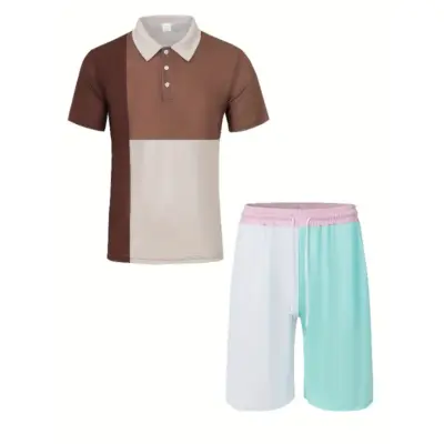 Letnja muška polo majica i šorts set