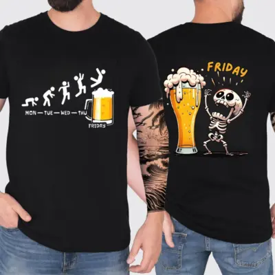 "Vesele Muške Majice - Petak Pivo T-Shirt"