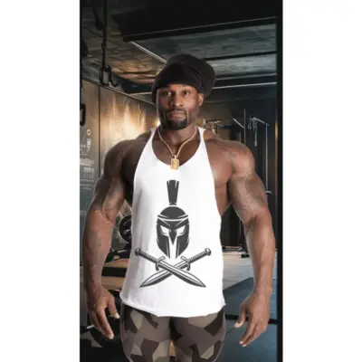 Muška Spartan Majica za Teretanu Letnja Bez-Rukava Američka Košarkaška Sportska Trenerka