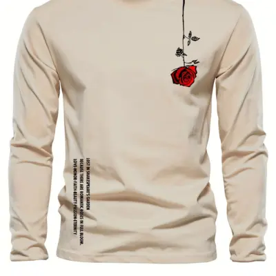 "Muška majica sa dugim rukavima od 100% čistog pamuka"