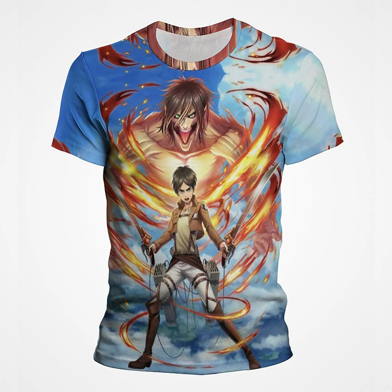 Anime Print T-Shirts for Men and Women - Slika 3