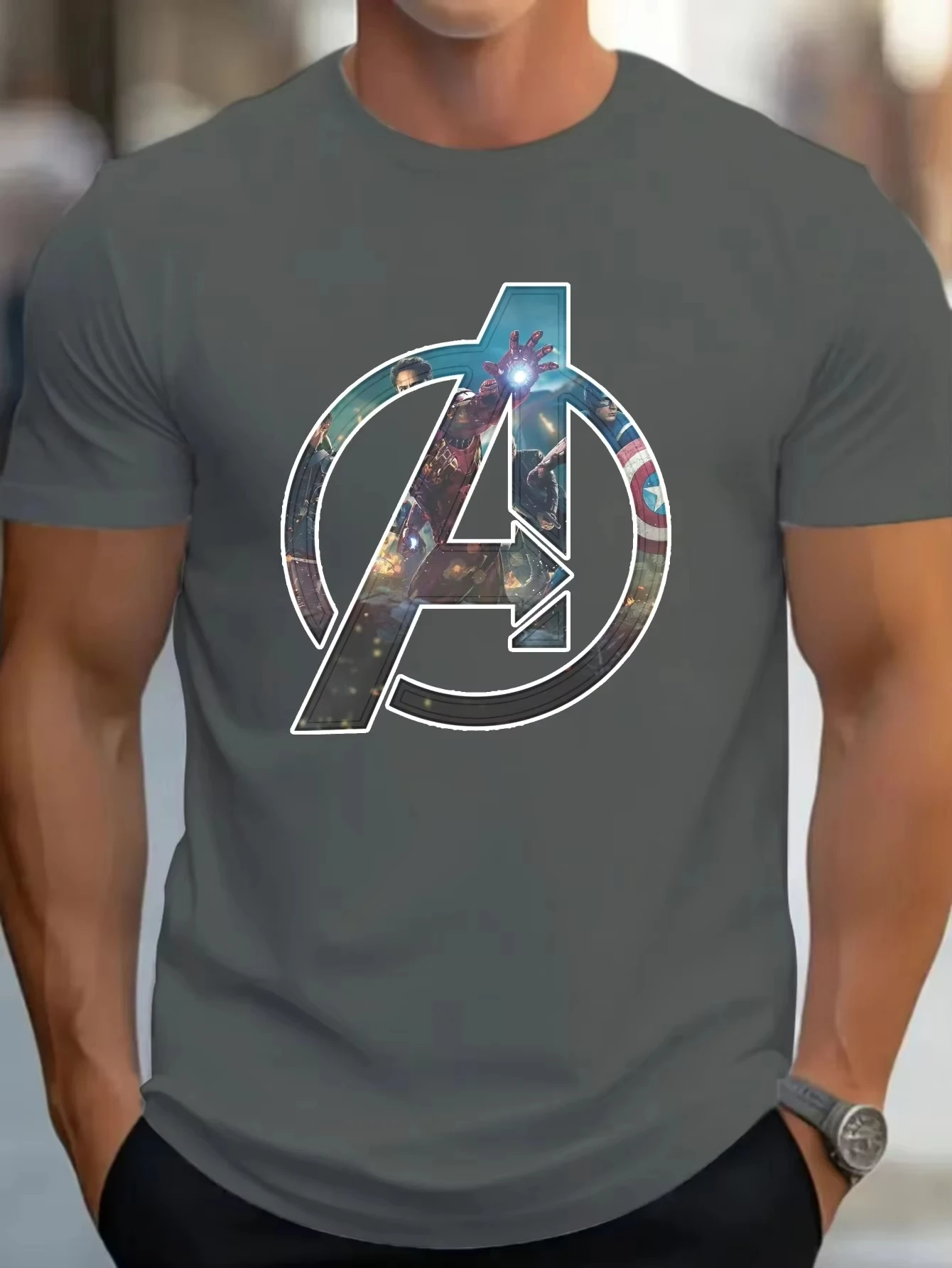 Disney Marvel Men's Pattern T-shirt - Slika 2