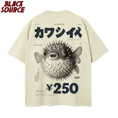 Naslov: Vintage Fugu Puffer Fish T-Shirt