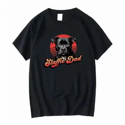 "Staffy T Shirt - Vintage Gift for Dog Lovers"
